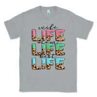 Heather Grey wife life mom life best life Classic Tee - MaliasSmallBusiness