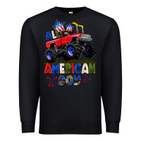 Black All American Boy 4th july Premium Sweatshirt - CowGirlArtShop