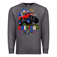 Charcoal Heather All American Boy 4th july Premium Sweatshirt - CowGirlArtShop
