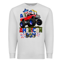 Dove Grey All American Boy 4th july Premium Sweatshirt - CowGirlArtShop
