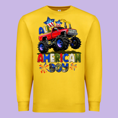 All American Boy 4th July Premium Sweatshirt Designed By Cowgirlartshop