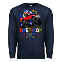 Navy All American Boy 4th july Premium Sweatshirt - CowGirlArtShop
