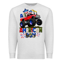 Oatmeal Heather All American Boy 4th july Premium Sweatshirt - CowGirlArtShop