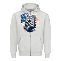 Dove Grey cat1 Zipper Hoodie - Unal Design
