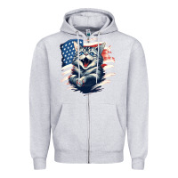 Heather Grey cat1 Zipper Hoodie - Unal Design