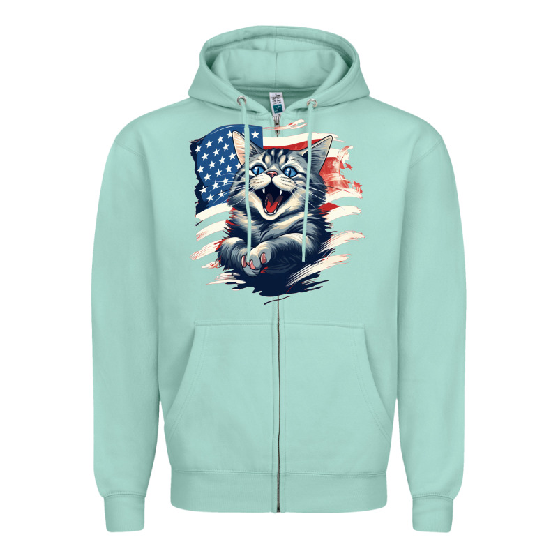 Cat1 Zipper Hoodie by Unal Design | Teevron