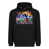 Black traveler Heavyweight Hoodie - Zillion Design Studio