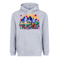 Heather Grey traveler Heavyweight Hoodie - Zillion Design Studio