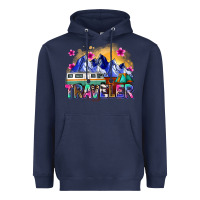 Navy traveler Heavyweight Hoodie - Zillion Design Studio