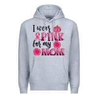 Heather Grey i wear pink for my mom sunlower and pumpkin Premium Hoodie - AdoDesignShop