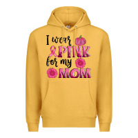 Mustard i wear pink for my mom sunlower and pumpkin Premium Hoodie - AdoDesignShop