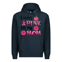 Navy i wear pink for my mom sunlower and pumpkin Premium Hoodie - AdoDesignShop