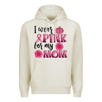 Oatmeal Heather i wear pink for my mom sunlower and pumpkin Premium Hoodie - AdoDesignShop