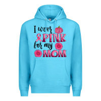 Ocean Blue i wear pink for my mom sunlower and pumpkin Premium Hoodie - AdoDesignShop