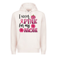 Pale Pink i wear pink for my mom sunlower and pumpkin Premium Hoodie - AdoDesignShop