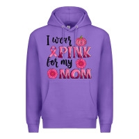 Purple i wear pink for my mom sunlower and pumpkin Premium Hoodie - AdoDesignShop