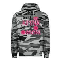 Slate Camo i wear pink for my mom sunlower and pumpkin Premium Hoodie - AdoDesignShop