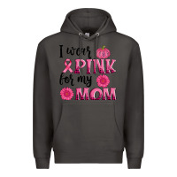 Smoke i wear pink for my mom sunlower and pumpkin Premium Hoodie - AdoDesignShop