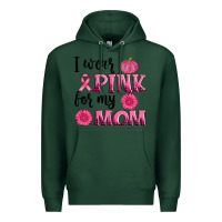 Sports Green i wear pink for my mom sunlower and pumpkin Premium Hoodie - AdoDesignShop