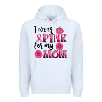 White i wear pink for my mom sunlower and pumpkin Premium Hoodie - AdoDesignShop