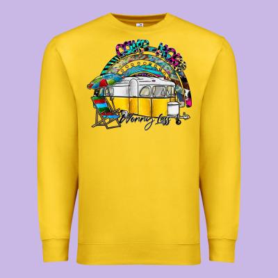 Camp More Worry Less Premium Sweatshirt Designed By Sublimationcraftshop