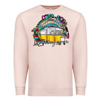 Pale Pink camp more worry less Premium Sweatshirt - SublimationCraftShop
