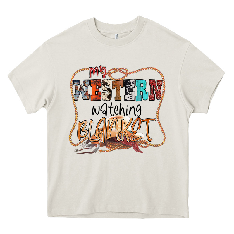 My Western Watching Blanket Heavy Core Tee by CowhideDigitalArt | Teevron