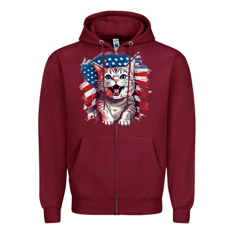 Cat2 Zipper Hoodie by Unal Design | Teevron