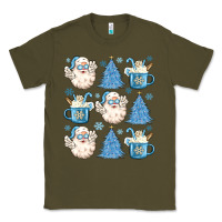 Army Green santa claus doodles christmas Classic Tee - MaliasSmallBusiness