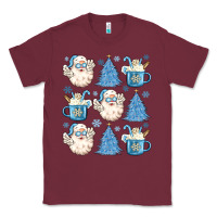 Burgundy santa claus doodles christmas Classic Tee - MaliasSmallBusiness