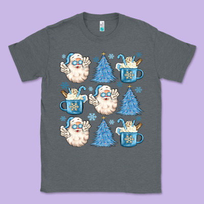 Classic Tee santa claus doodles christmas