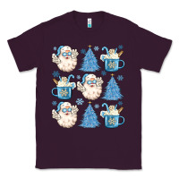 Plum santa claus doodles christmas Classic Tee - MaliasSmallBusiness