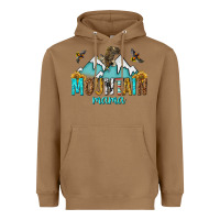 Toasted Coconut mountain mama Heavyweight Hoodie - texasbilliewilder