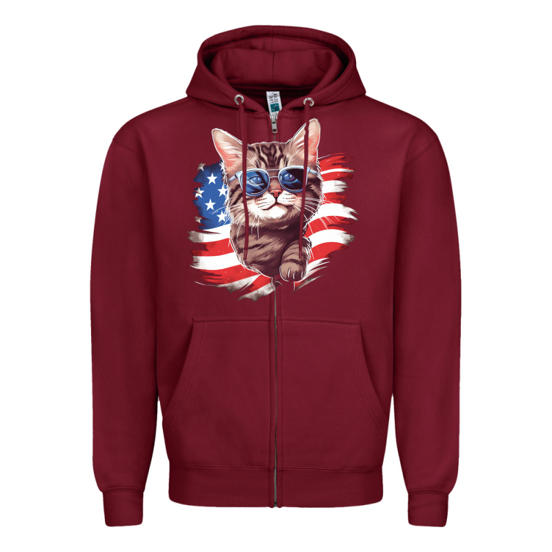 Cat2 Zipper Hoodie by Unal Design | Teevron