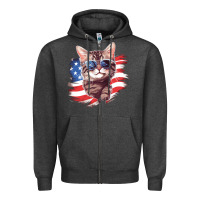 Charcoal Heather cat2 Zipper Hoodie - Unal Design