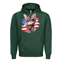 Sports Green cat2 Zipper Hoodie - Unal Design