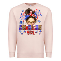 Pale Pink All American girl Premium Sweatshirt - Neo Western