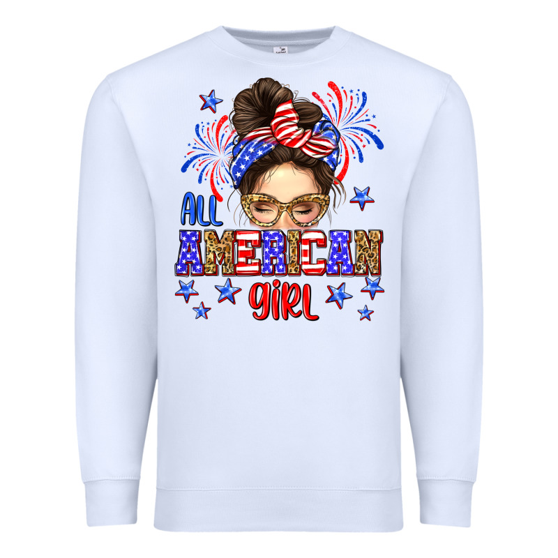 All American Girl Premium Sweatshirt by Neo Western | Teevron