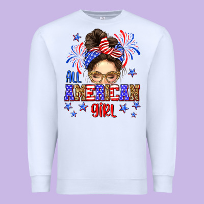All American Girl Premium Sweatshirt Designed By Neo Western