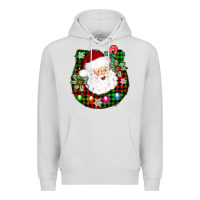 Dove Grey horseshoe santa Premium Hoodie - AdoDesignShop