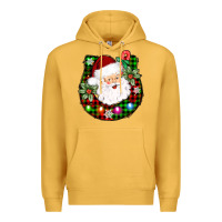 Mustard horseshoe santa Premium Hoodie - AdoDesignShop