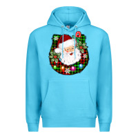 Ocean Blue horseshoe santa Premium Hoodie - AdoDesignShop