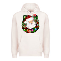 Pale Pink horseshoe santa Premium Hoodie - AdoDesignShop