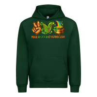 Forest Green peace love st patricks day Urban Hoodie - NancyCooperArtShop