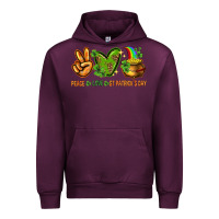 Mauve Wine peace love st patricks day Urban Hoodie - NancyCooperArtShop