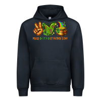 Navy peace love st patricks day Urban Hoodie - NancyCooperArtShop
