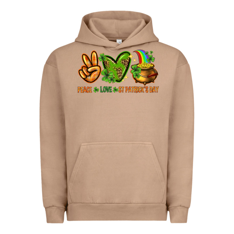Peace Love St Patricks Day Urban Hoodie by NancyCooperArtShop | Teevron