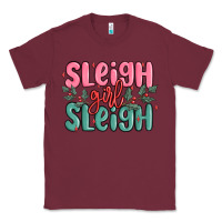 Burgundy sleigh girl sleigh christmas Classic Tee - MaliasSmallBusiness
