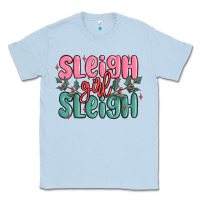 Dusty Blue sleigh girl sleigh christmas Classic Tee - MaliasSmallBusiness
