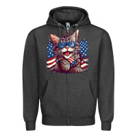 Charcoal Heather cat4 Zipper Hoodie - Unal Design